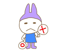 Rabbit wearing a hat sticker #3599578