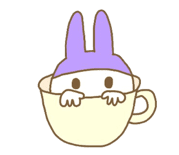 Rabbit wearing a hat sticker #3599580