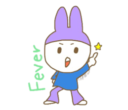 Rabbit wearing a hat sticker #3599581