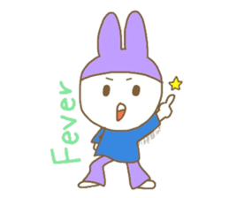 Rabbit wearing a hat sticker #3599581