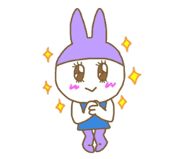 Rabbit wearing a hat sticker #3599584