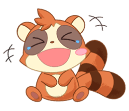 Racoon dog and fox-like daily life sticker #3600067