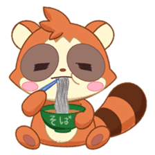 Racoon dog and fox-like daily life sticker #3600069