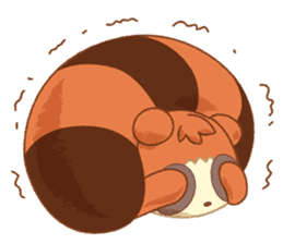 Racoon dog and fox-like daily life sticker #3600077