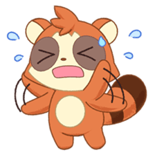 Racoon dog and fox-like daily life sticker #3600078