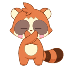 Racoon dog and fox-like daily life sticker #3600082