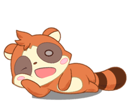 Racoon dog and fox-like daily life sticker #3600087