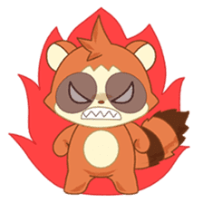 Racoon dog and fox-like daily life sticker #3600092