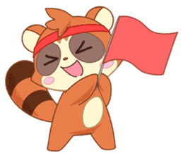 Racoon dog and fox-like daily life sticker #3600098