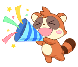 Racoon dog and fox-like daily life sticker #3600099