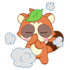 Racoon dog and fox-like daily life sticker #3600104
