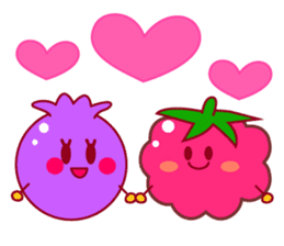 Cute fruits friends sticker #3601239