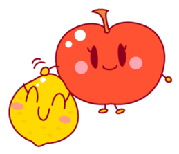 Cute fruits friends sticker #3601264