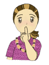 Aloha hula sticker #3602886