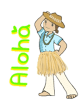 Aloha hula sticker #3602894