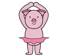 Pig Ballerina sticker #3603394