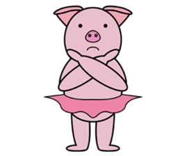 Pig Ballerina sticker #3603395