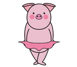 Pig Ballerina sticker #3603410