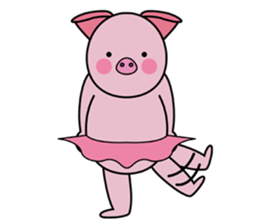 Pig Ballerina sticker #3603411
