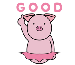 Pig Ballerina sticker #3603414