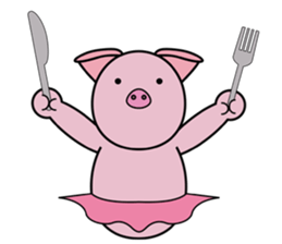Pig Ballerina sticker #3603415