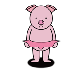Pig Ballerina sticker #3603417