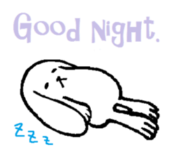 Tired rabbit sticker #3607667