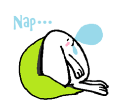 Tired rabbit sticker #3607668