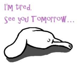 Tired rabbit sticker #3607669
