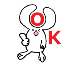 Tired rabbit sticker #3607670