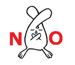 Tired rabbit sticker #3607671