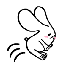 Tired rabbit sticker #3607672