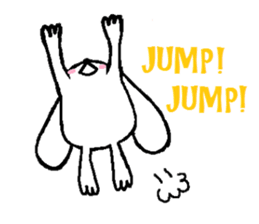 Tired rabbit sticker #3607673