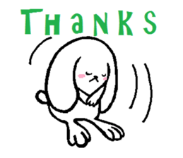 Tired rabbit sticker #3607674