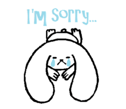 Tired rabbit sticker #3607675