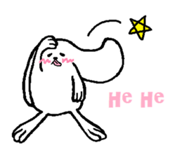 Tired rabbit sticker #3607676