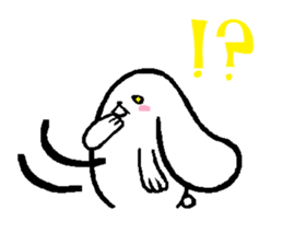 Tired rabbit sticker #3607677