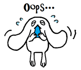 Tired rabbit sticker #3607678