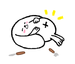 Tired rabbit sticker #3607679