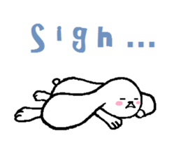 Tired rabbit sticker #3607680
