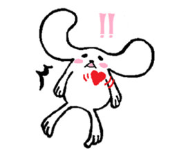 Tired rabbit sticker #3607681