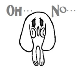 Tired rabbit sticker #3607682