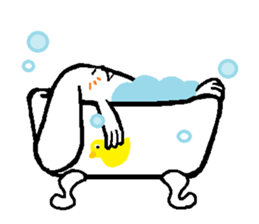 Tired rabbit sticker #3607683