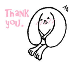 Tired rabbit sticker #3607686