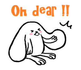 Tired rabbit sticker #3607687