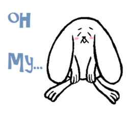 Tired rabbit sticker #3607688