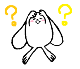 Tired rabbit sticker #3607691