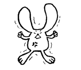 Tired rabbit sticker #3607695