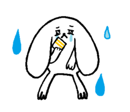 Tired rabbit sticker #3607696