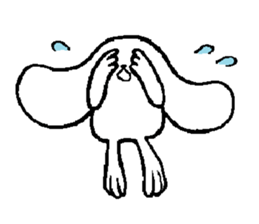 Tired rabbit sticker #3607698